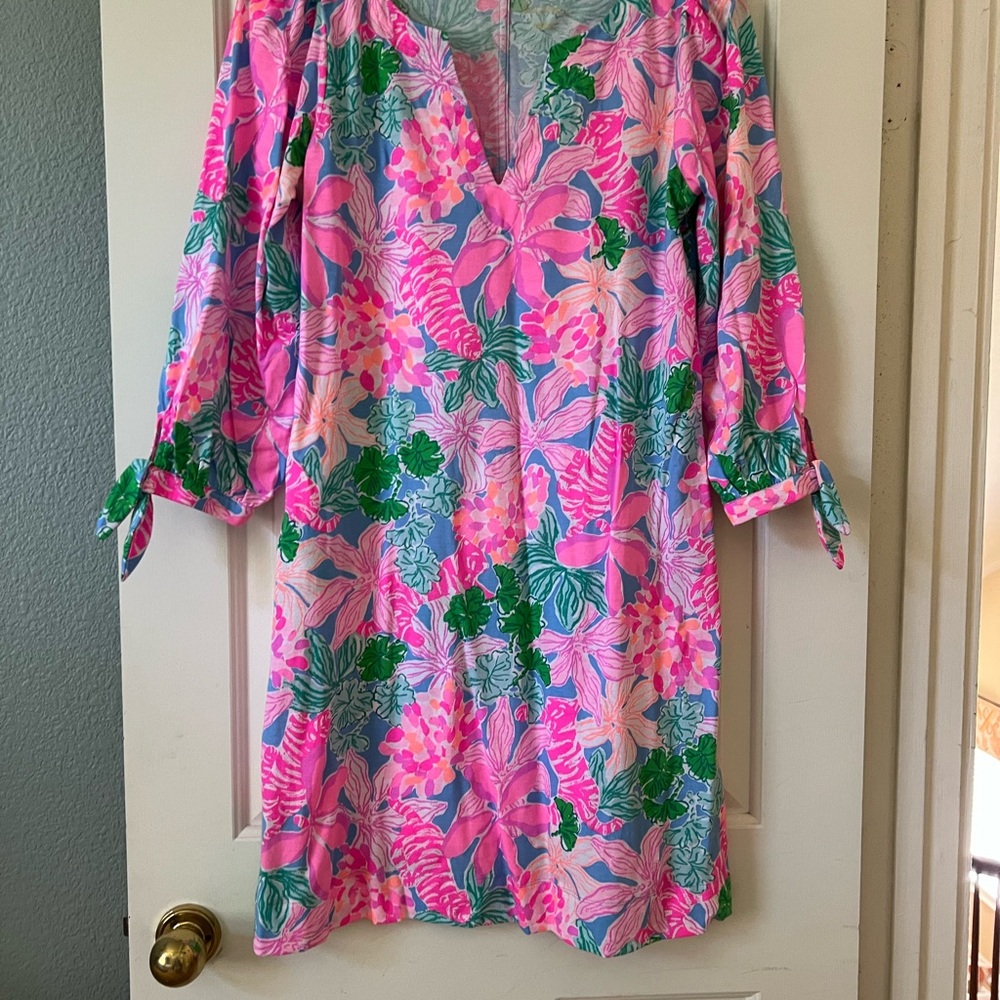 Lilly Pulitzer Pink and Green Floral Dress